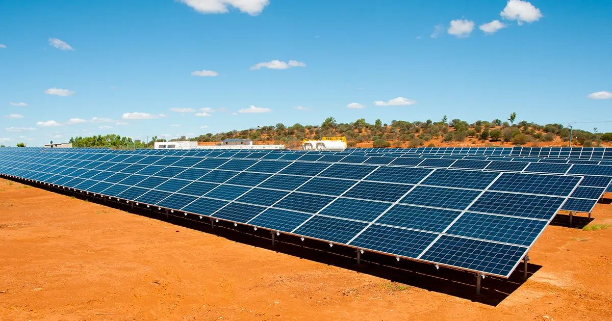 Australian solar microgrid used to power a nearby industrial operation.